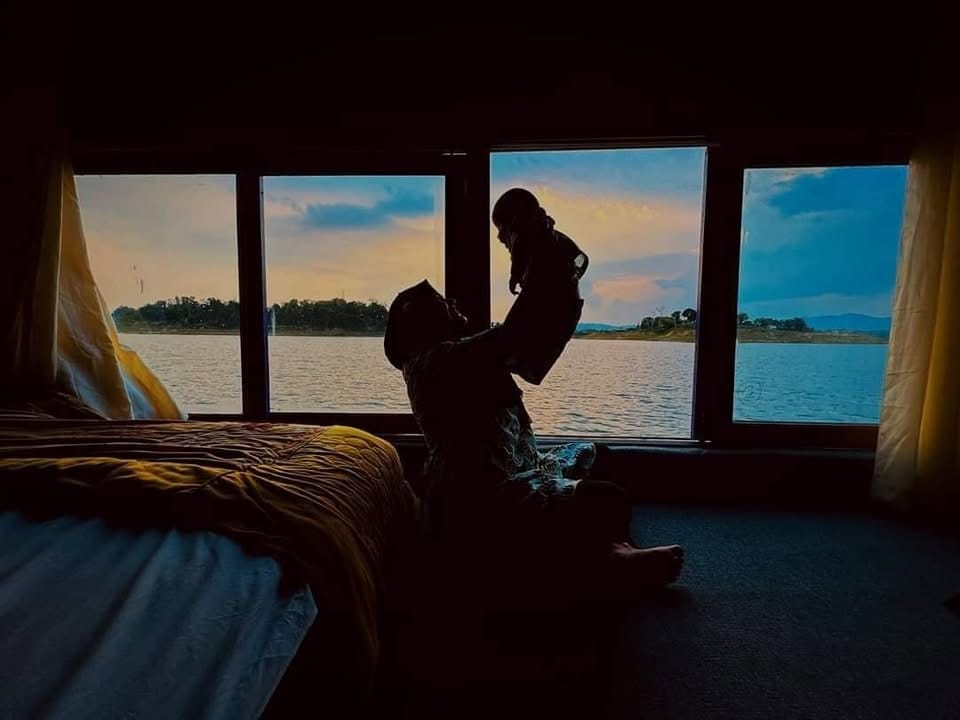 Sunset Silhouette from Inside