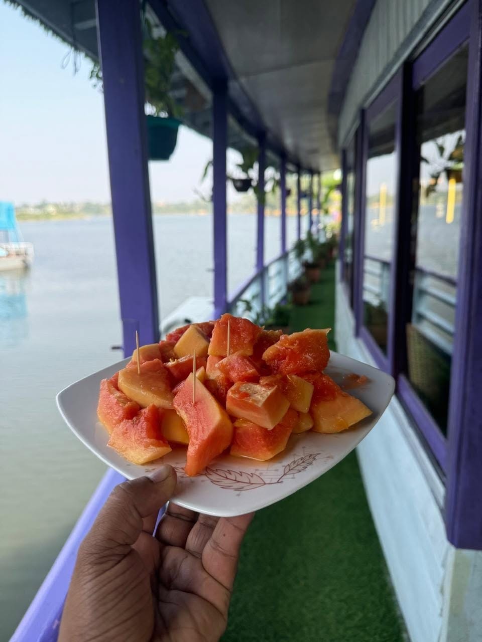 Fresh Sliced Papaya by the River