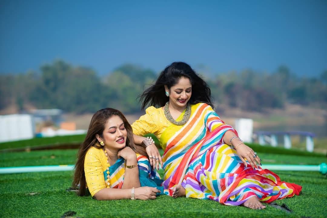 Colorful Sarees and Joyful Smiles on Deck