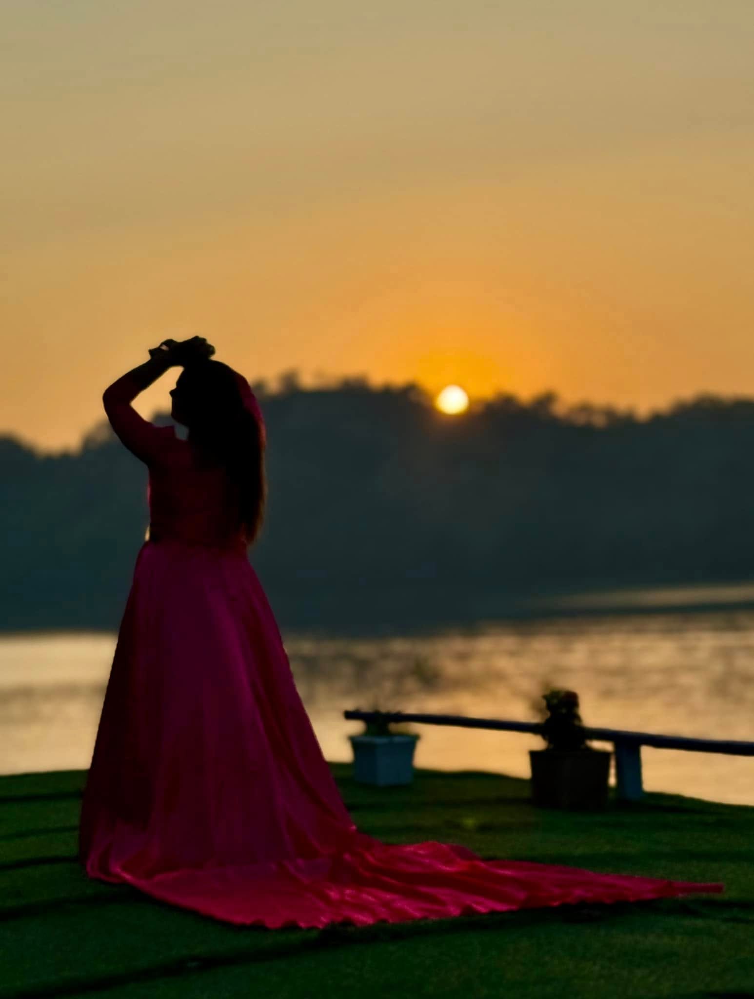 Stunning Sunset Silhouette by the Water